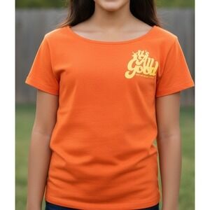 Dutch Bros Coffee Its All Good Shirt Adult XS Short Sleeve Orange Cotton(No Tag)